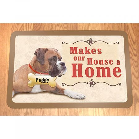 ...Makes Our House A Home Dog Personalized Welcome Doormat