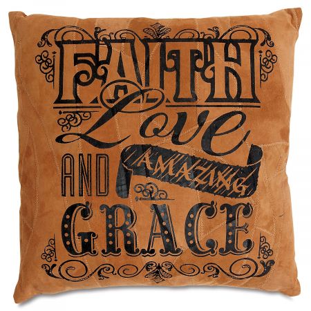 Faith, Love, and Amazing Grace Pew Cushion/Pillow