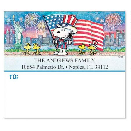 Snoopy™ Celebrates! Mailing Package Label - Set of 36