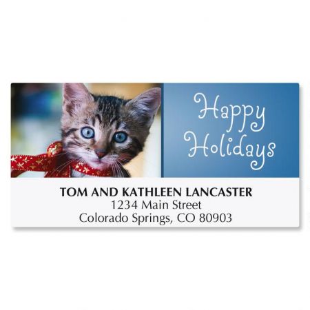Christmas Kitten Christmas Address Labels