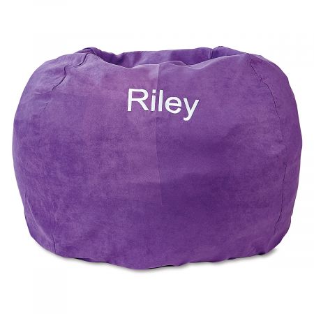Personalized Purple Bean Bag Chair Personalized Purple Bean Bag Chair