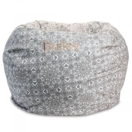 Personalized Ecru Kaleidoscope Bean Bag Chair