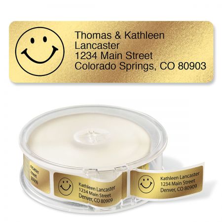 Gold Foil with Symbol Standard Rolled Address Labels