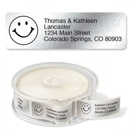 Silver Foil with Symbol Standard Rolled Address Labels