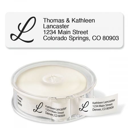 Clear with Initial Standard Rolled Address Labels