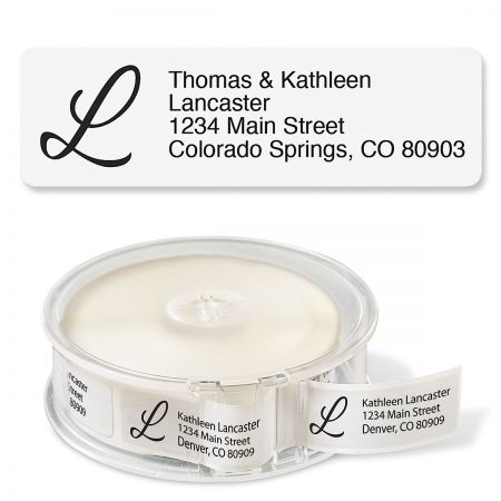 White with Initial Standard Rolled Address Labels