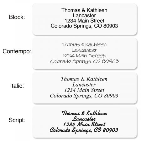 White with Initial Standard Rolled Address Labels