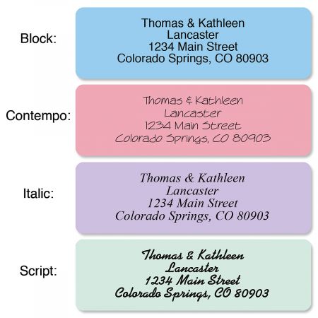 Pastel with Symbol Standard Rolled Address Labels