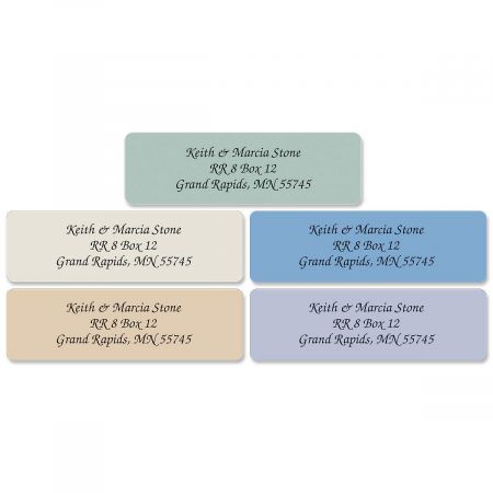 Stonewashed Colors Standard Rolled Address Labels (5 Colors)