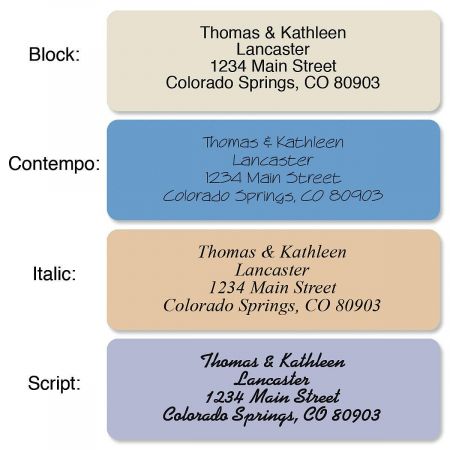 Stonewashed Colors Standard Rolled Address Labels (5 Colors)