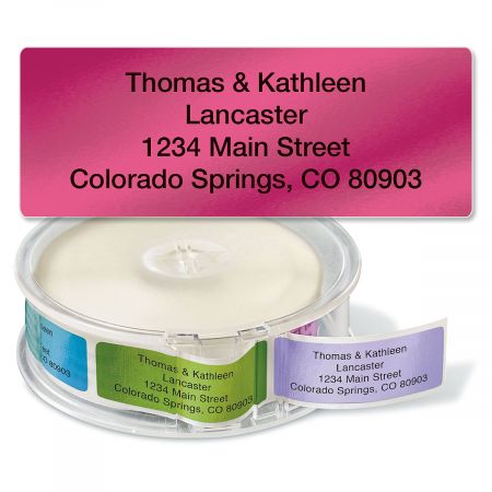 Metallic Rainbow Rolled Address Label (4 Colors)