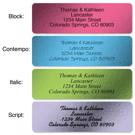 Metallic Rainbow with Symbol Standard Rolled Address Labels