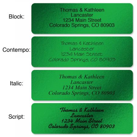 green address labels