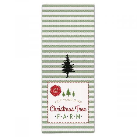 Tree Farm Retro Christmas Kitchen Towel Current Catalog