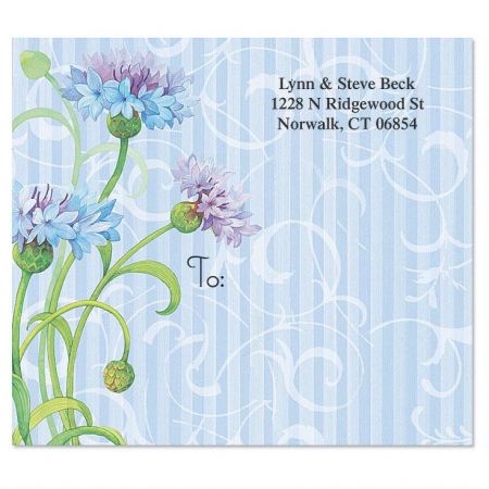 Elaborate Floral Mailing Package Label