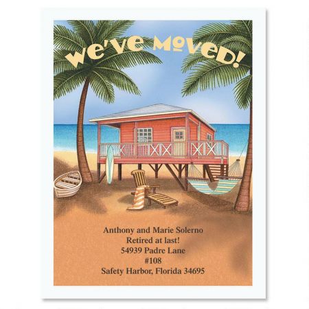 Moving D. Morris Bahama Breeze New Address Postcards