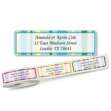 Graphic Stripes Designer Rolled Address Labels (5 designs)