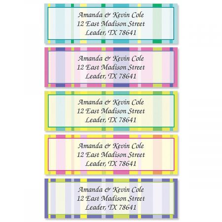 Graphic Stripes Designer Rolled Address Labels (5 designs)