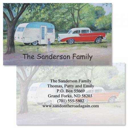 Travel Trailers Two-Sided Calling Card