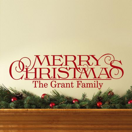 Merry Christmas Vinyl Wall Lettering