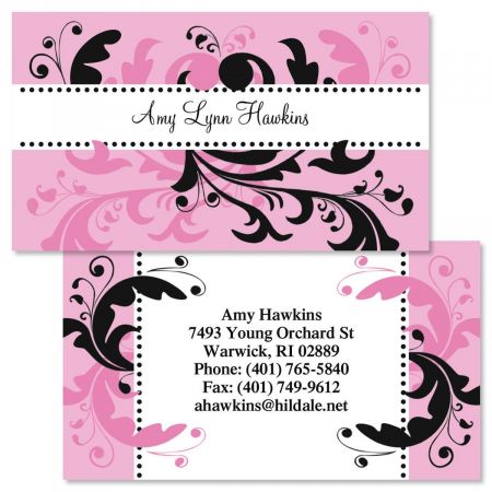 P&K Swirl Two-Sided Calling Card
