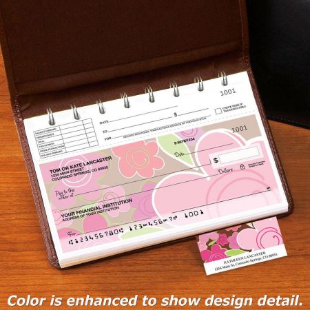 Shades of Pink Top-Stub Checks