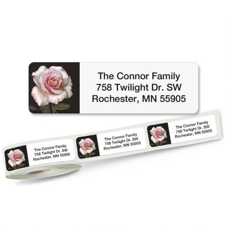 Pretty in Pink Rolled Address Labels