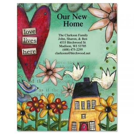 Love Lives Here New Address Postcards