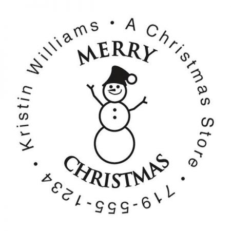 Snowman Family Christmas Round Stamper