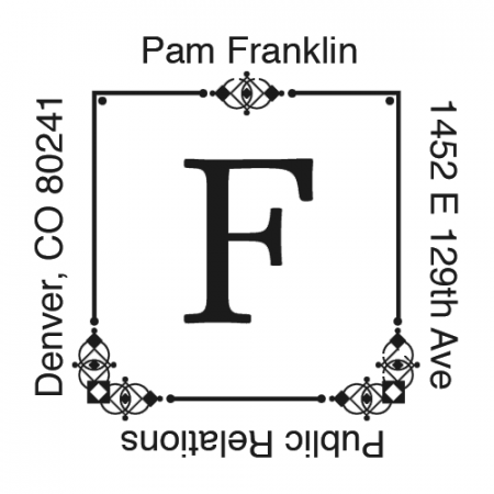 Executive Square Address Stamper