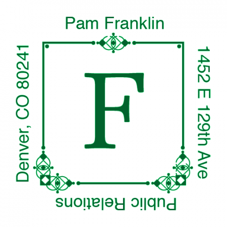 Executive Square Address Stamper