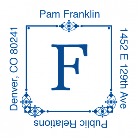 Executive Square Address Stamper