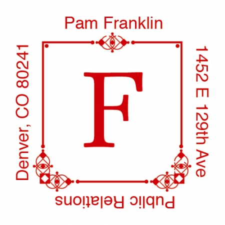 Executive Square Address Stamper