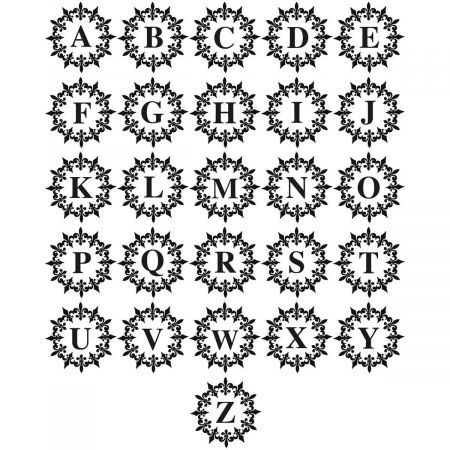 round initial stamper fleur de lis current catalog