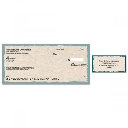 Natural Single Checks With Matching Address Labels