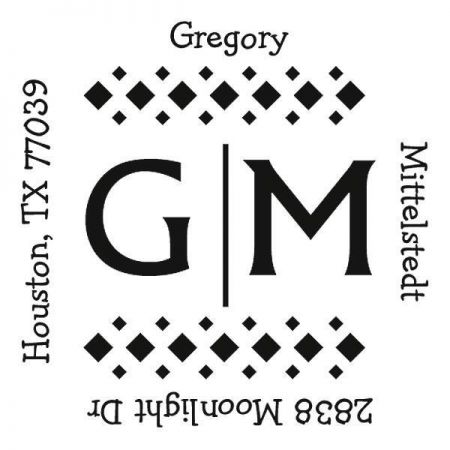 Diamond Initial Square Stamper