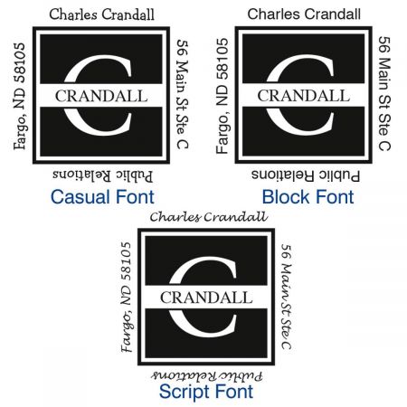 Front & Center Square Address Stamper