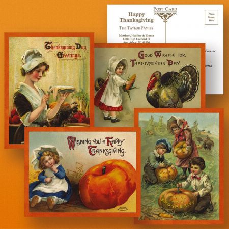 Victorian Thanksgiving Postcard