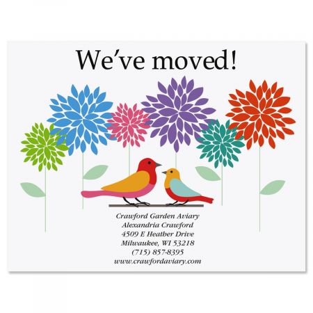 Sweet And Simple Moving New Address Postcards