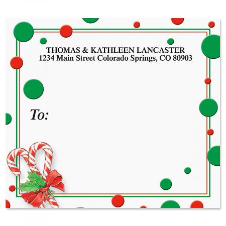 Peppermint Candies Mailing Package Label