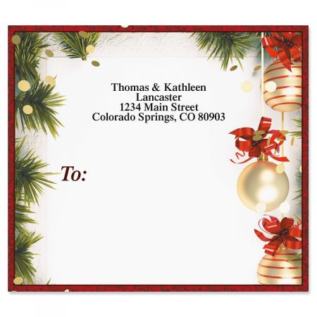 Christmas Twilight Mailing Package Label