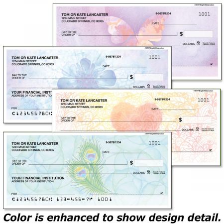 Bright Watercolors Checks