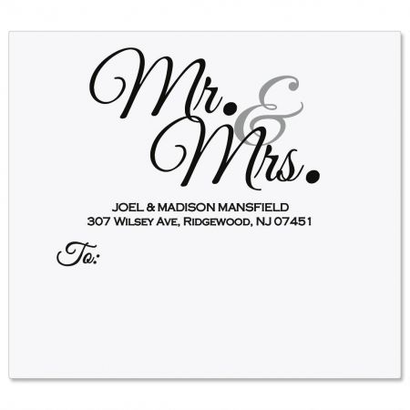 Mr & Mrs Mailing Package Label