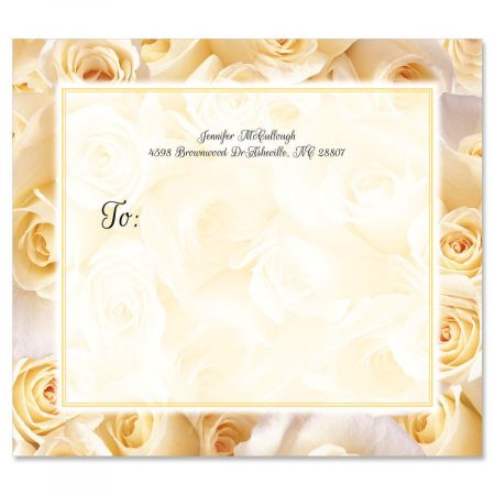 White Roses Mailing Package Label