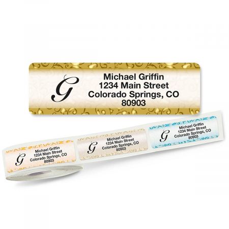 Stately Elegance Rolled Address Labels (5 Designs)