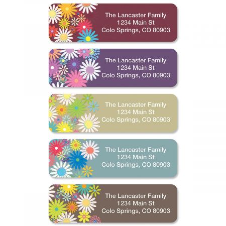 Petite Flowers Rolled Address Labels (5 Designs)