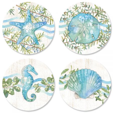 Ocean Tide Envelope Sticker Seals