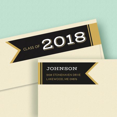 Graduation Day Connect Wrap Around Diecut Address Labels