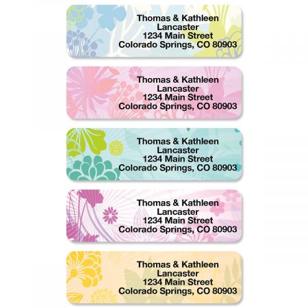 Floret Rolled Address Labels (5 Designs)