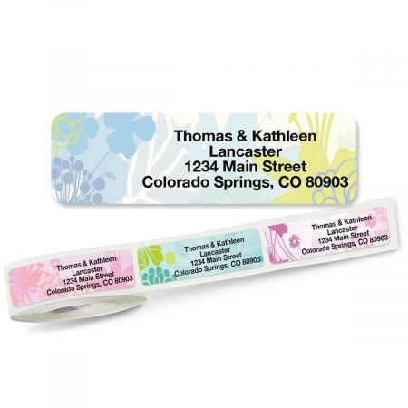 Floret Rolled Address Labels (5 Designs)